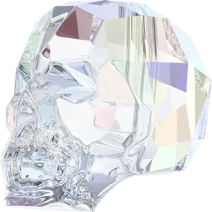Skull Bead Crystal AB (l'unité) Skull Bead Crystal AB (l'unité)