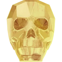 Skull Bead Crystal Metallic Sunshine (l'unité)