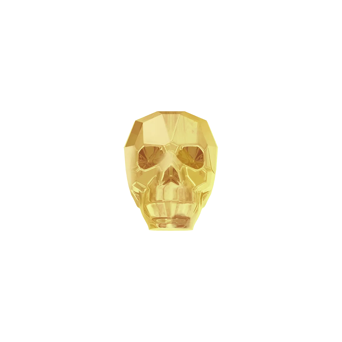 Skull Bead Crystal Metallic Sunshine (l'unité)