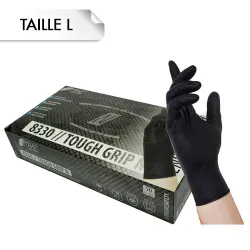 Gants Nitrile Tough Grip Black L