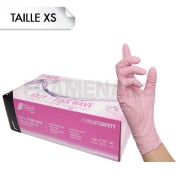 Gants Nitrile Pink Wave XS