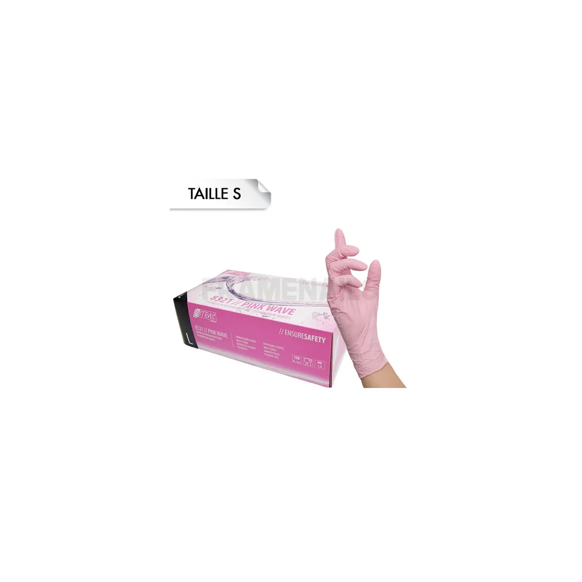 Gants Nitrile Pink S