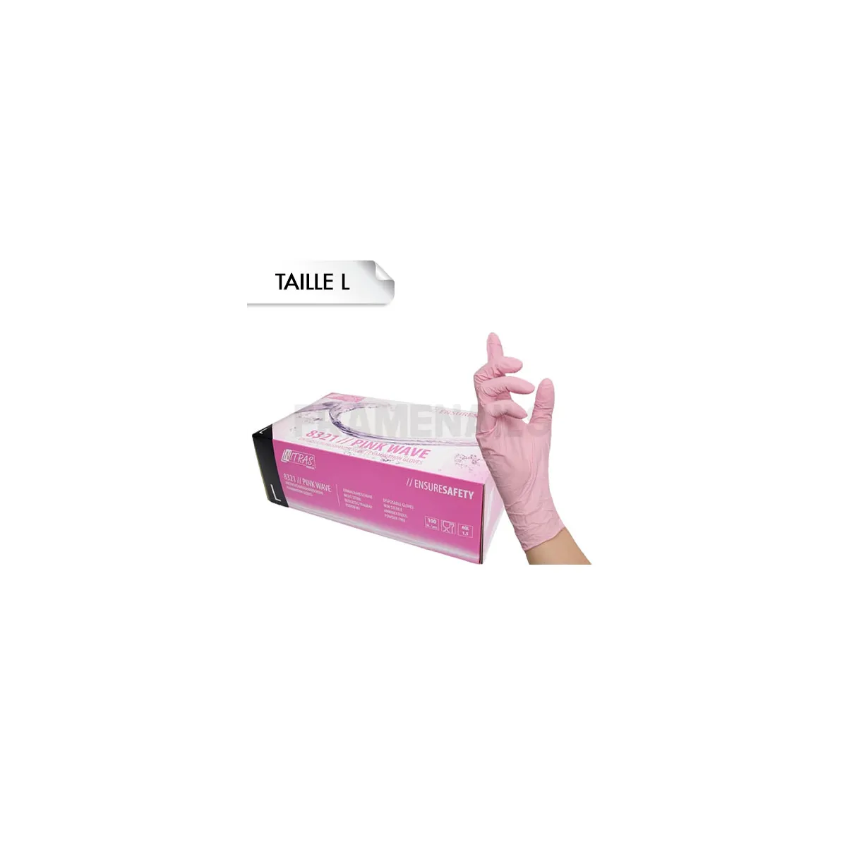 Gants Nitrile Pink L