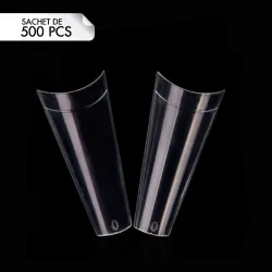 Coffin Tips Clear Taille de 0 à 9 (500pcs)