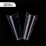 Coffin Tips Clear (Sachet 500pcs)