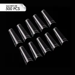 Coffin Tips Clear Taille de 0 à 9 (500pcs)
