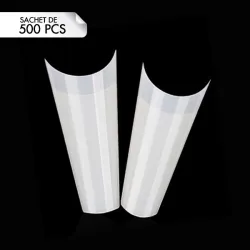 Coffin Tips Natural Taille de 0 à 9 (500pcs)