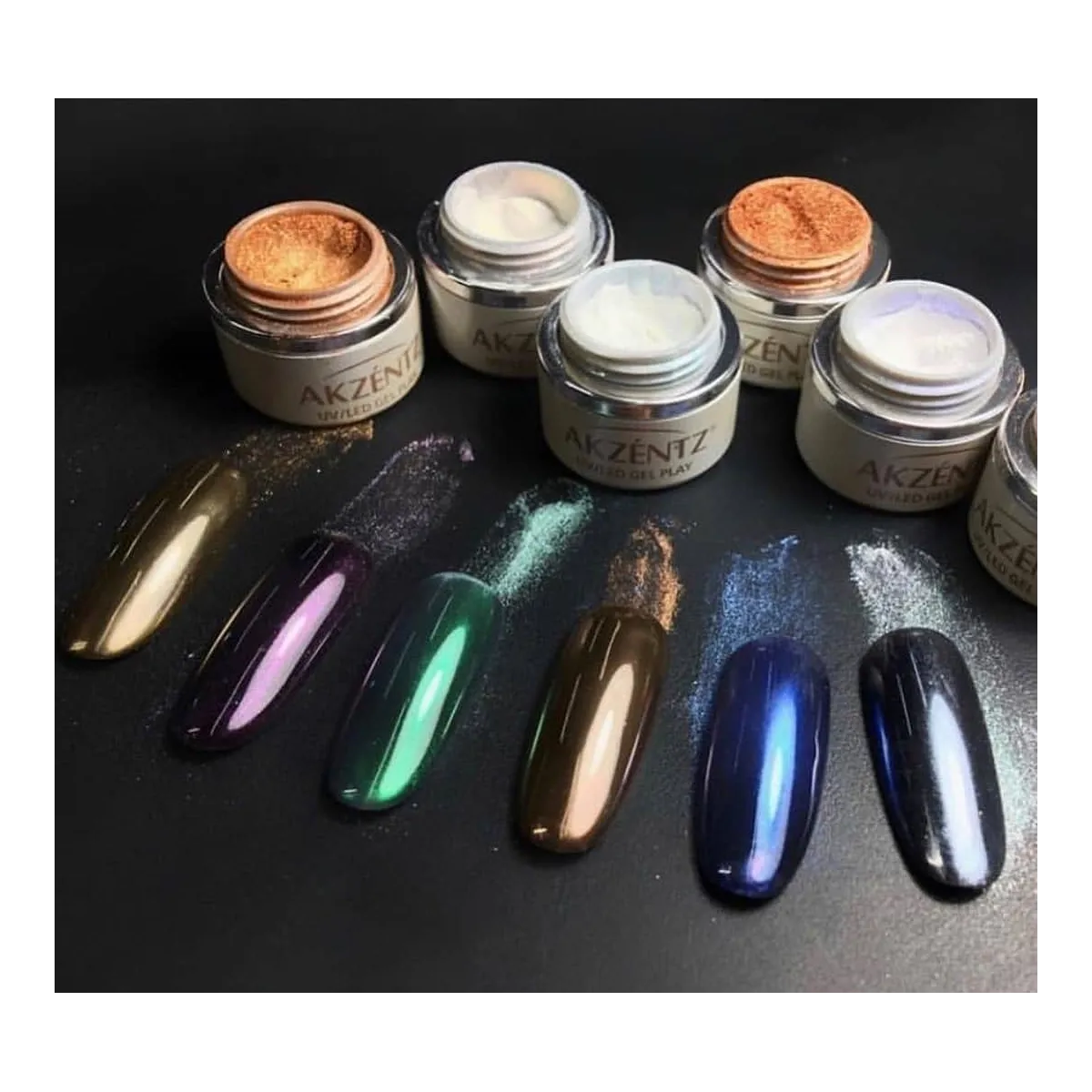 Pearlescent Powder Silver AKZENTZ