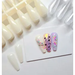 Capsules Nail Art Coffin Clear (x240)