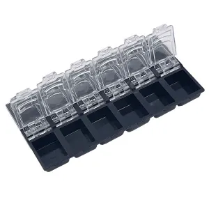 Boite Rectangulaire 12 Compartiments Black