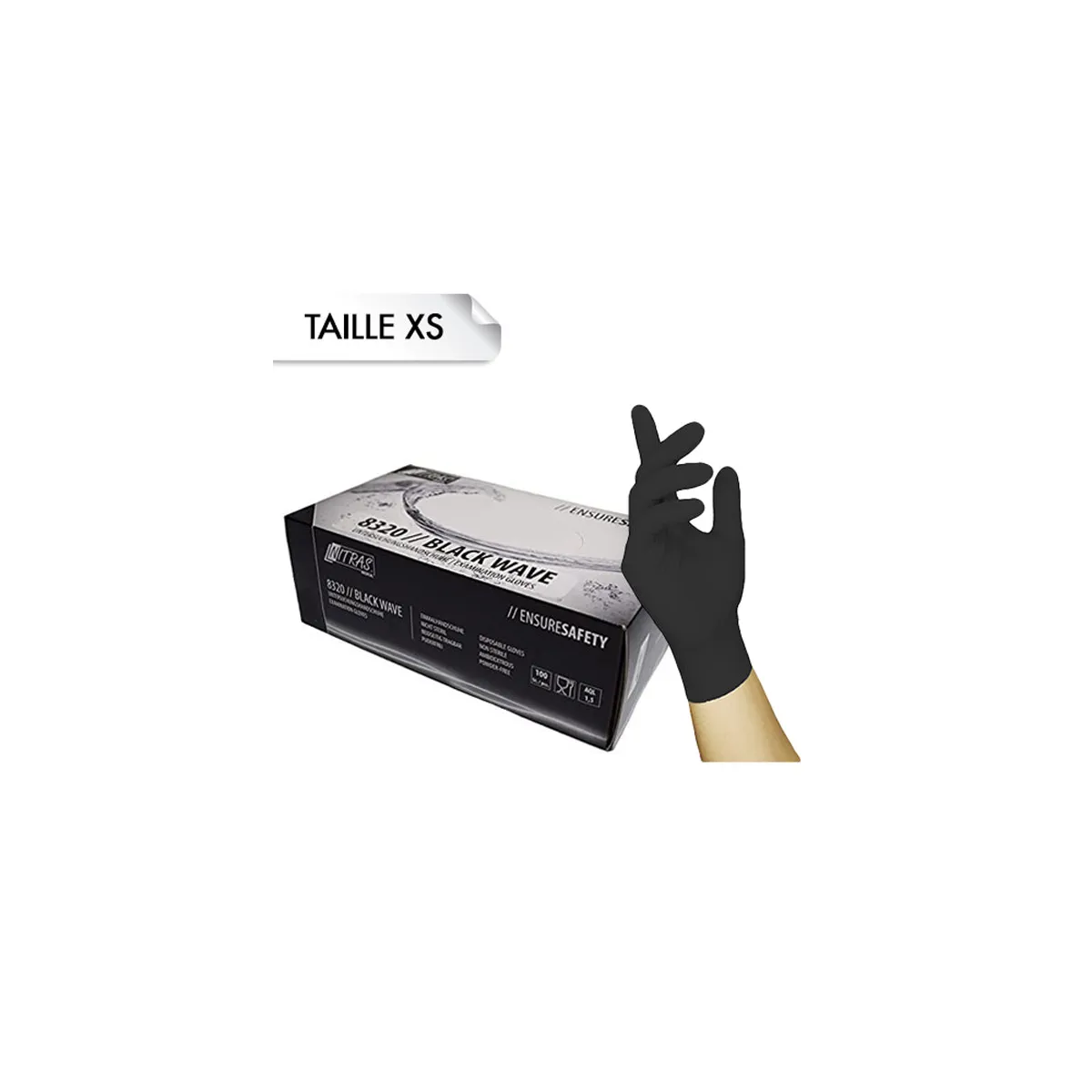 Gants Nitrile Black Wave XS