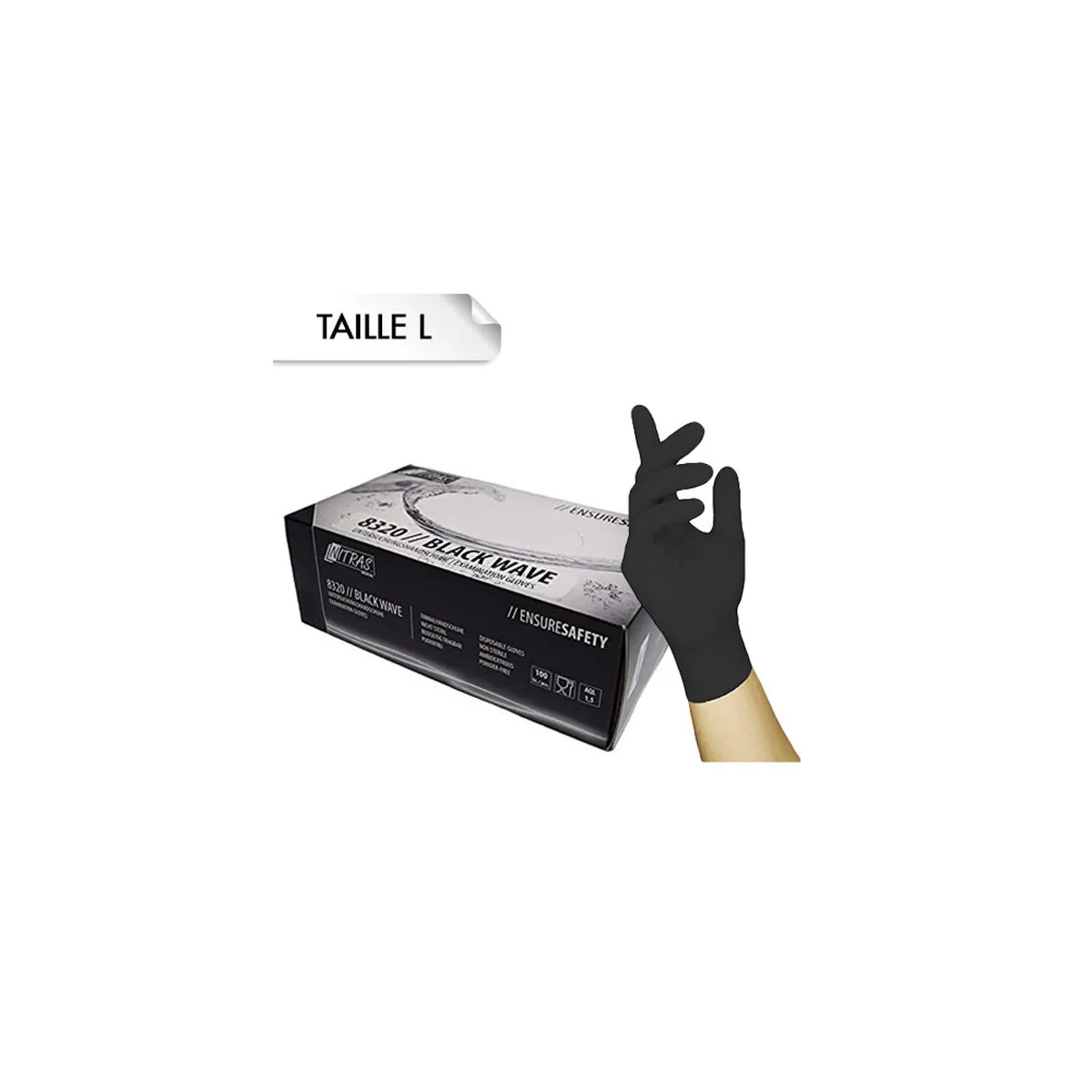 Gants Nitrile Black Wave L