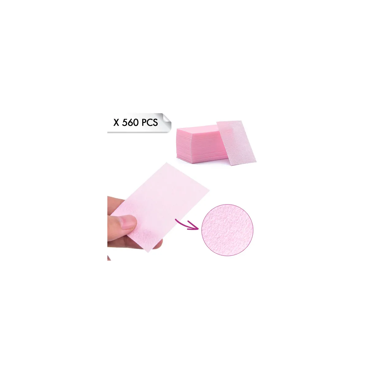 Cotton Pads Pink (560pcs)