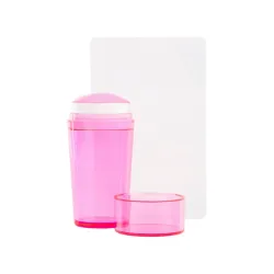 Tampon & Scraper Stamping Clear Pink