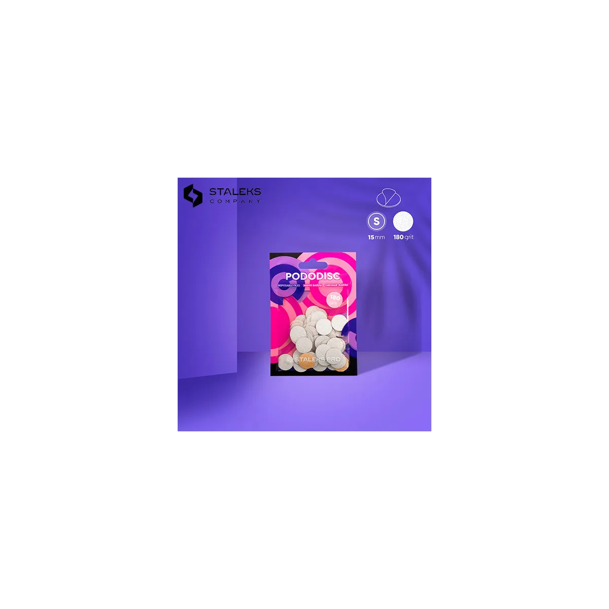 Recharge Pododisc S feuilles blanches grain 180 (50pcs) Staleks