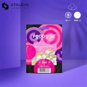 Recharge Pododisc S feuilles blanches grain 240 (50pcs) Staleks Recharge Pododisc S feuilles blanches grain 240 (50pcs) Staleks