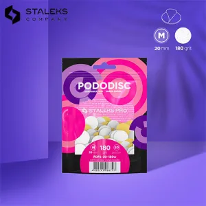 Recharge Pododisc M feuilles blanches grain 180 (50pcs) Staleks Recharge Pododisc M feuilles blanches grain 180 (50pcs) Staleks