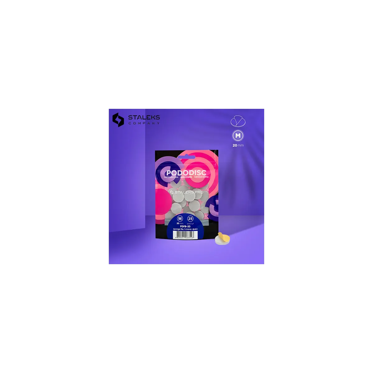 Recharge Pododisc M 20mm Eponge (25pcs) Staleks