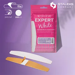 Limes Souples Jetables Blanches Halfmoon Grain 240 (30pcs) Staleks