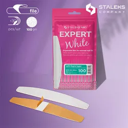 Limes Souples Jetables Blanches Halfmoon Grain 100 (30pcs) Staleks