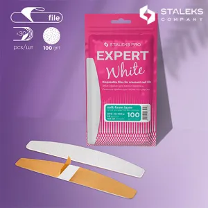 Limes Souples Jetables Blanches Halfmoon Grain 100 (30pcs) Staleks Limes Souples Jetables Blanches Halfmoon Grain 100 (30pcs) Staleks