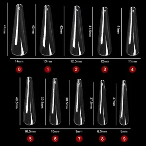 Amande Russe Tips Clear (Sachet 500pcs) Amande Russe Tips Clear (Sachet 500pcs)