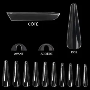 Amande Russe Tips Clear (Sachet 500pcs) Amande Russe Tips Clear (Sachet 500pcs)