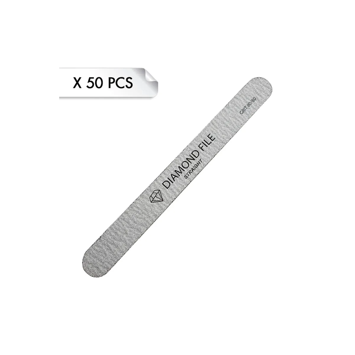 Diamond File Straight Zebra 80/80 (x50pcs)