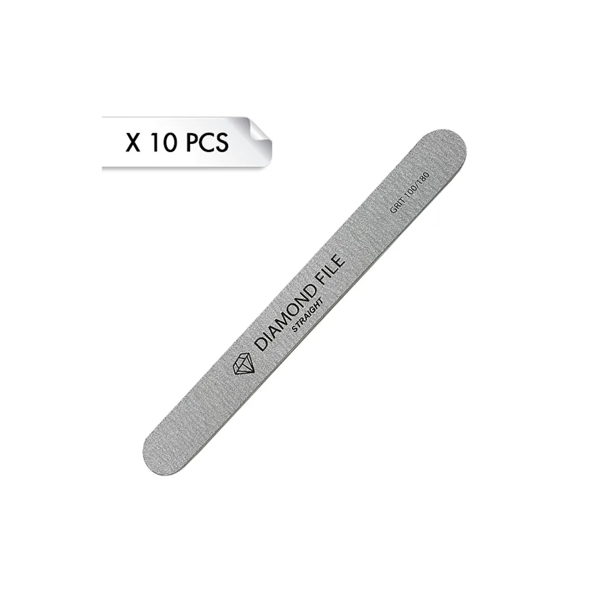 Diamond File Straight Zebra 100/180 (x10pcs)