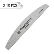 Diamond File Half Moon Zebra 80/80 (x10pcs)