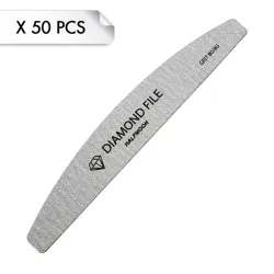 Diamond File Half Moon Zebra 80/80 (x50pcs)