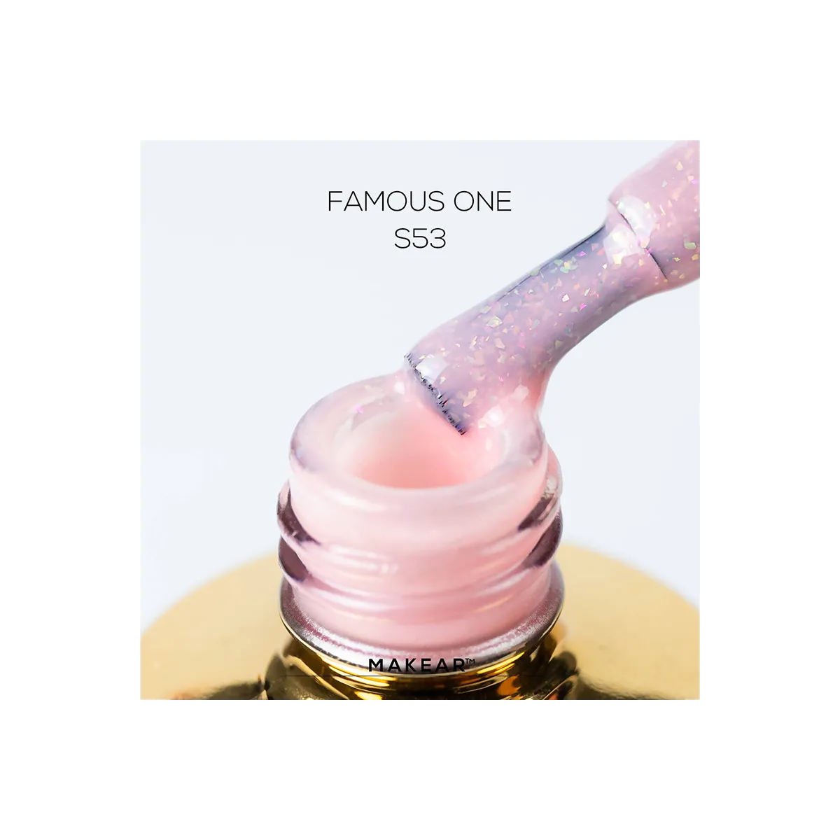 Gel Polish Premium Glitter S53Famous One