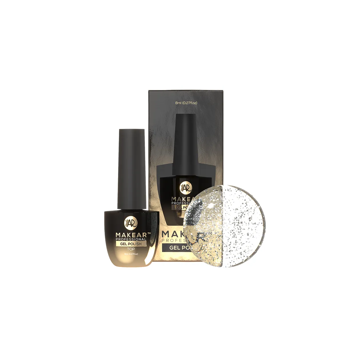 Gel Polish Top No Wipe Effect Moonlight 8ml