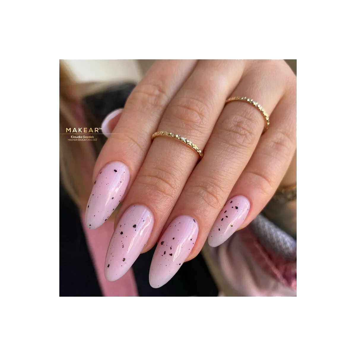 Gel Polish Top Dots Black No Wipe 8ml