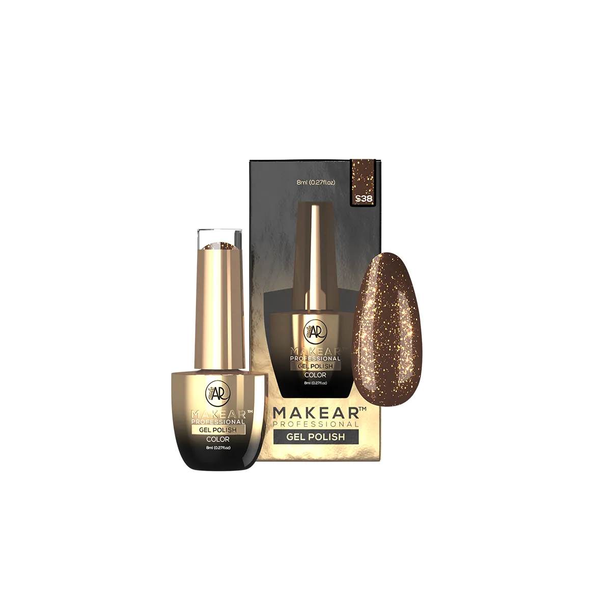 Gel Polish Premium Glitter S38 