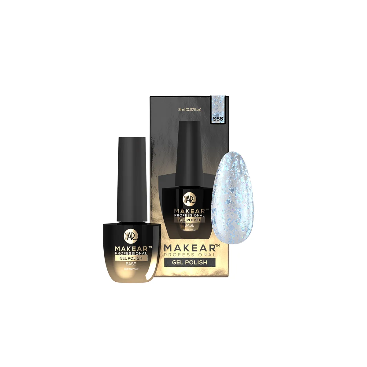 Gel Polish Premium Glitter S56 Stellar Blue Moon