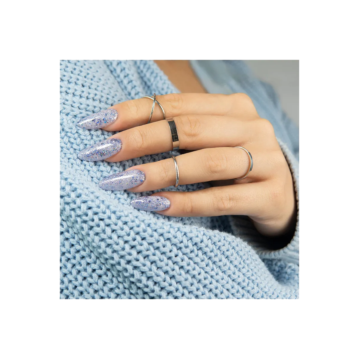 Gel Polish Premium Glitter S56 Stellar Blue Moon