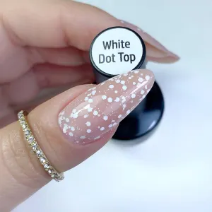 Gel Polish Top No Wipe White Dots 8ml Gel Polish Top No Wipe White Dots 8ml