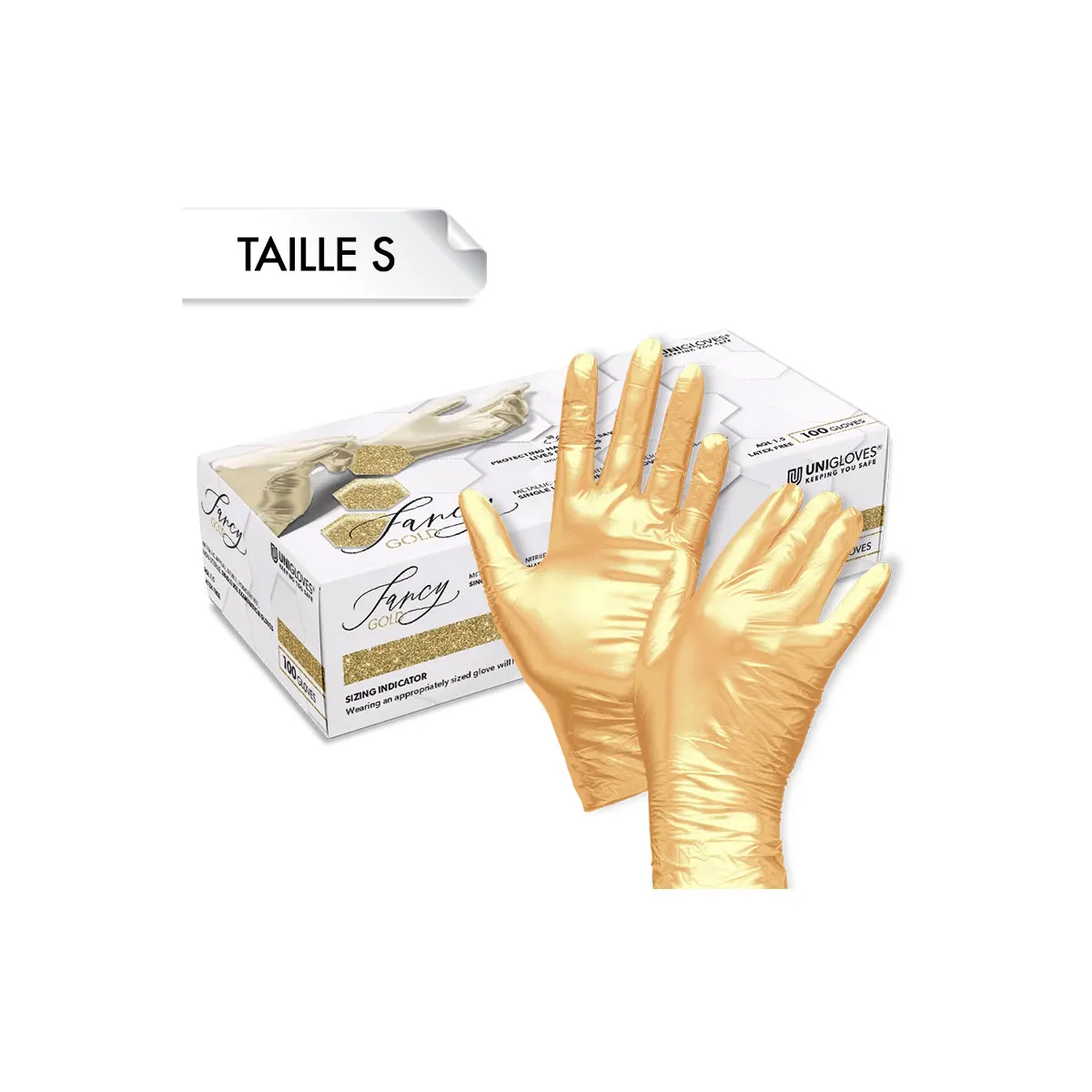 Gants Nitrile FANCY Gold S