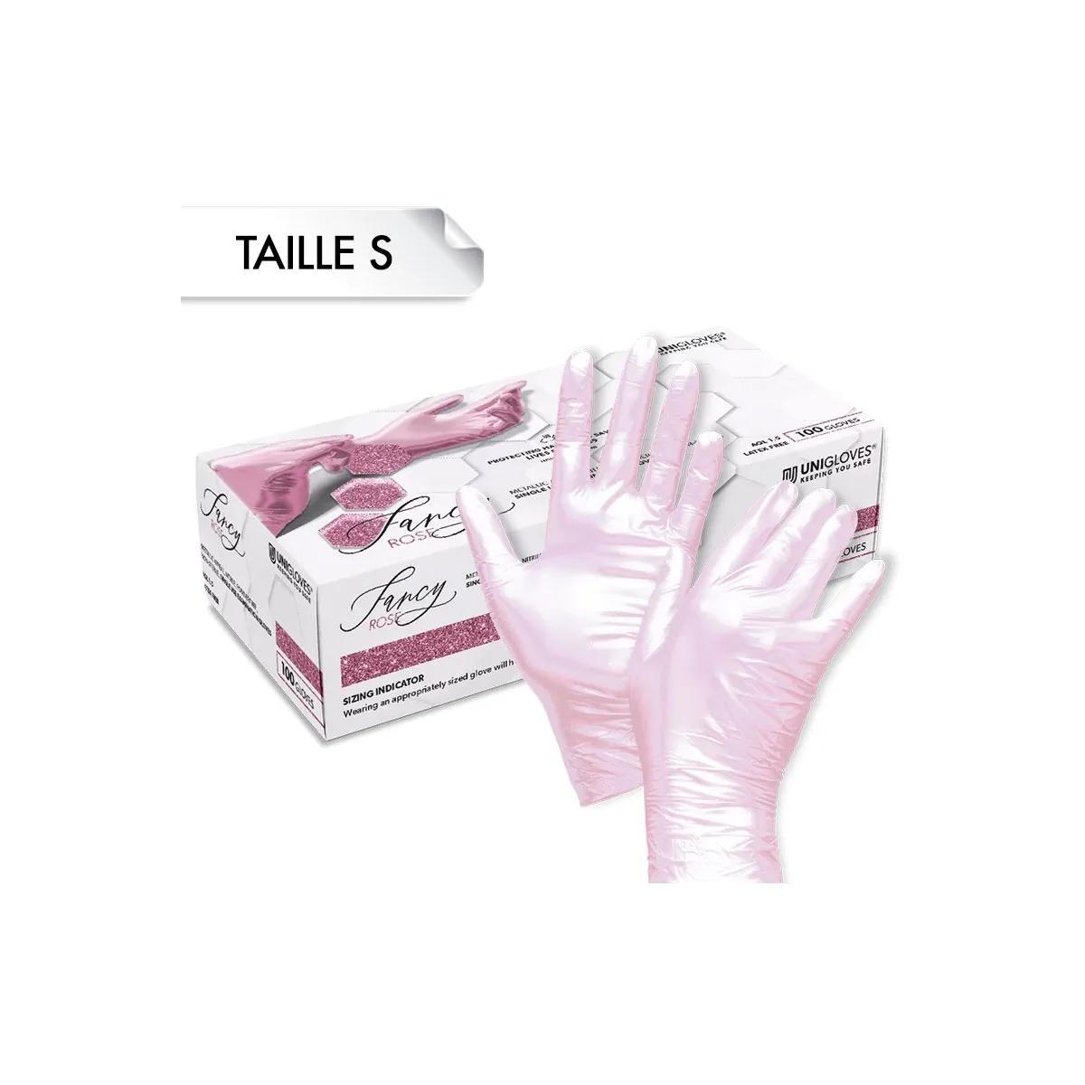Gants Nitrile FANCY Rose S