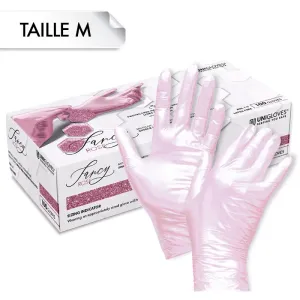 Gants Nitrile FANCY Rose M Gants Nitrile FANCY Rose M