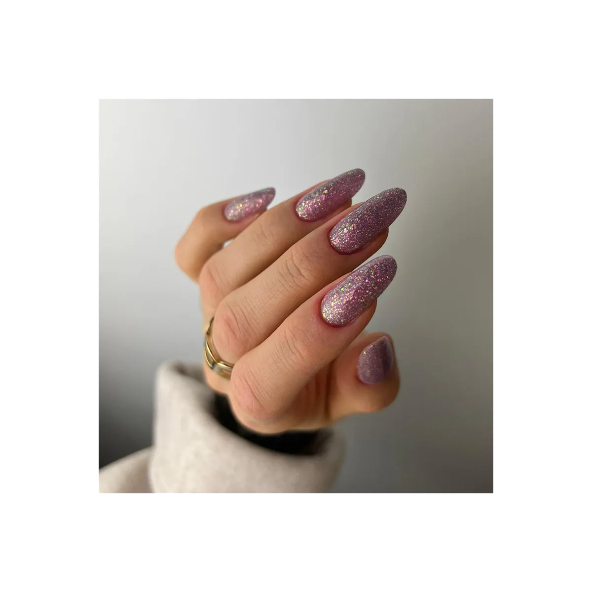 Gel Polish Premium Glitter S45 Hugo Rose