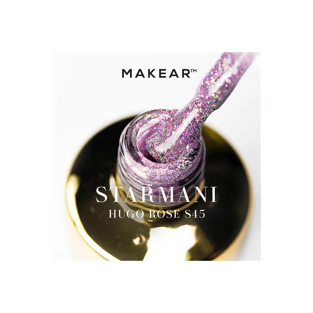 Gel Polish Premium Glitter S45 Hugo Rose