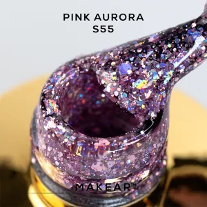 Gel Polish Premium Glitter S55 Stellar Pink Aurora Gel Polish Premium Glitter S55 Stellar Pink Aurora