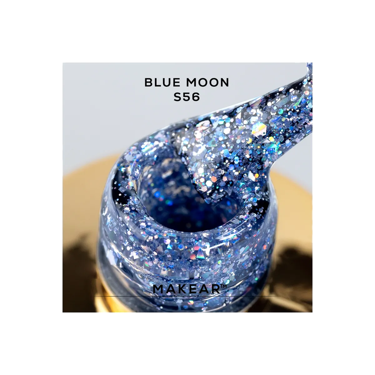 Gel Polish Premium Glitter S56 Stellar Blue Moon