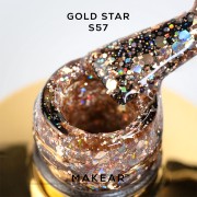 Gel Polish Premium Glitter S57 Stellar Gold Star Gel Polish Premium Glitter S57 Stellar Gold Star