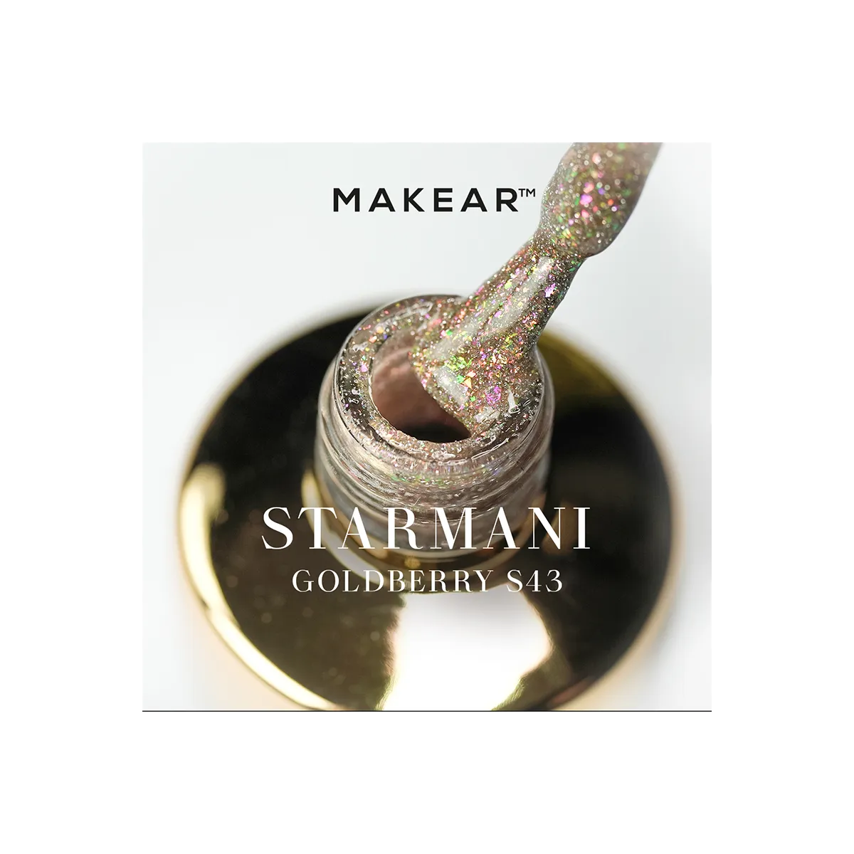 Gel Polish Premium Glitter S43 Goldberry