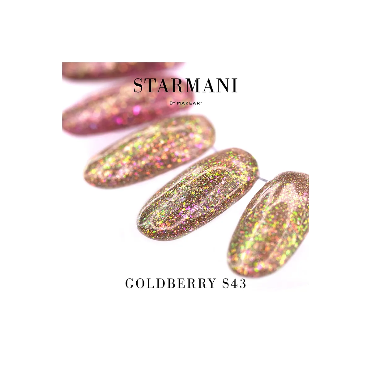 Gel Polish Premium Glitter S43 Goldberry