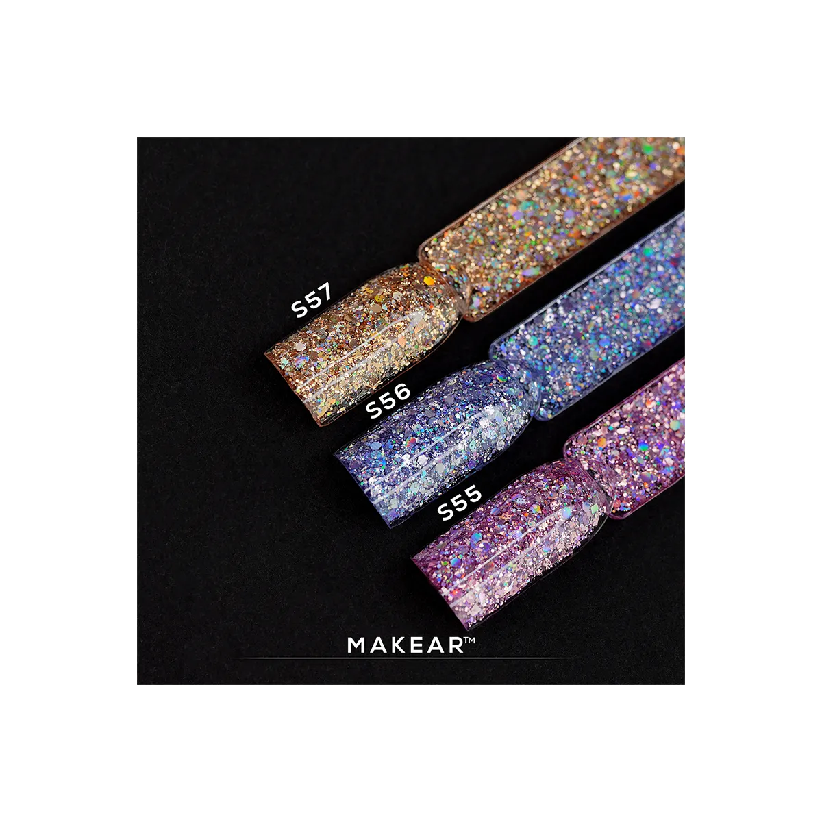 Gel Polish Premium Glitter S56 Stellar Blue Moon