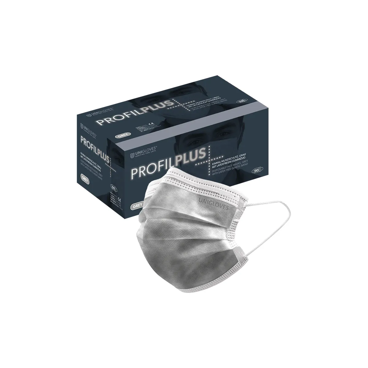 Masques Protection Grey Unigloves (x50)